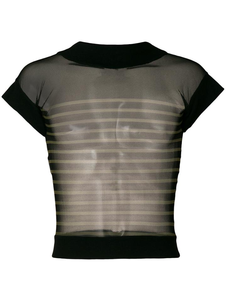 Jean Paul Gaultier Vintage Matelot Sheer T-shirt - Black