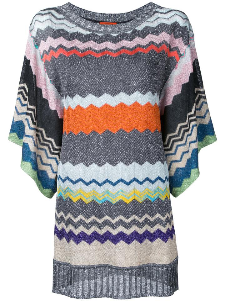 Missoni - Mini Jumper Dress - Women - Polyester/cupro/viscose - 42, Grey, Polyester/cupro/viscose