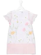 Ruffle Sleeve Floral Dress - Kids - Silk/cotton/polyester/acetate - 12 Yrs, Pink/purple, Simonetta