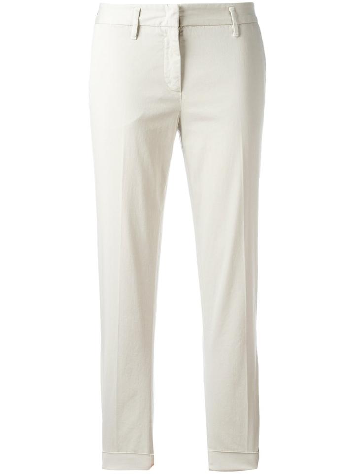 Aspesi Cropped Trousers, Women's, Size: 40, Nude/neutrals, Cotton/spandex/elastane