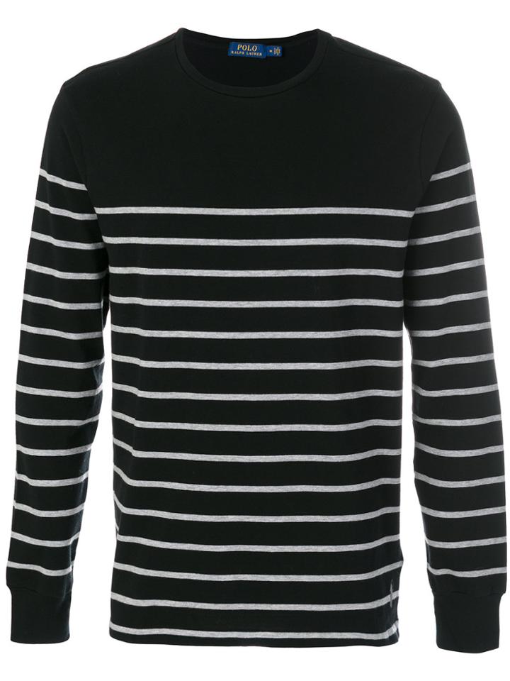 Polo Ralph Lauren Striped Logo Sweater - Black