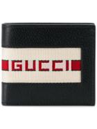 Gucci Logo Stripe Wallet - Black