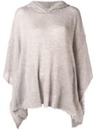 Max & Moi Cashmere Hooded Poncho - Nude & Neutrals
