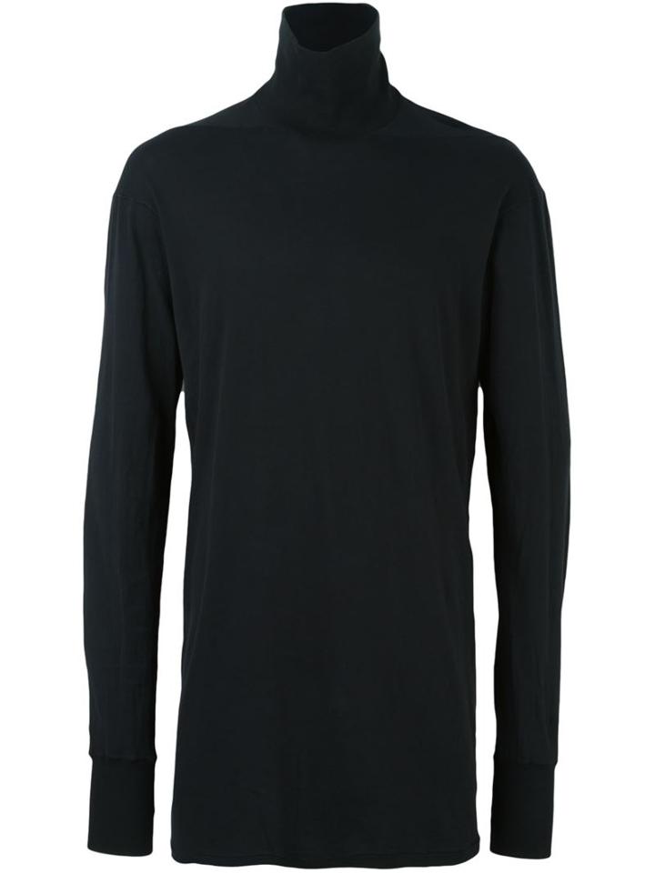 11 By Boris Bidjan Saberi Roll Neck Sweater, Men's, Size: Small, Black, Cotton