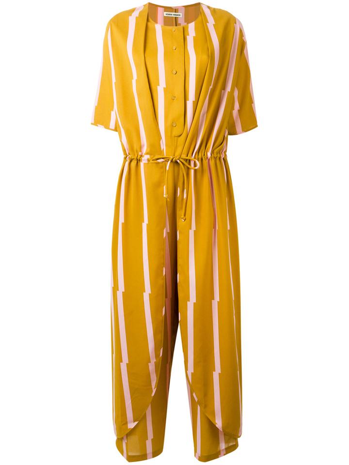 Henrik Vibskov Allen Jumpsuit, Women's, Size: Medium, Yellow/orange, Polyester