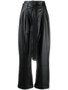 Each X Other Vegan Leather High Waist Trousers - Black