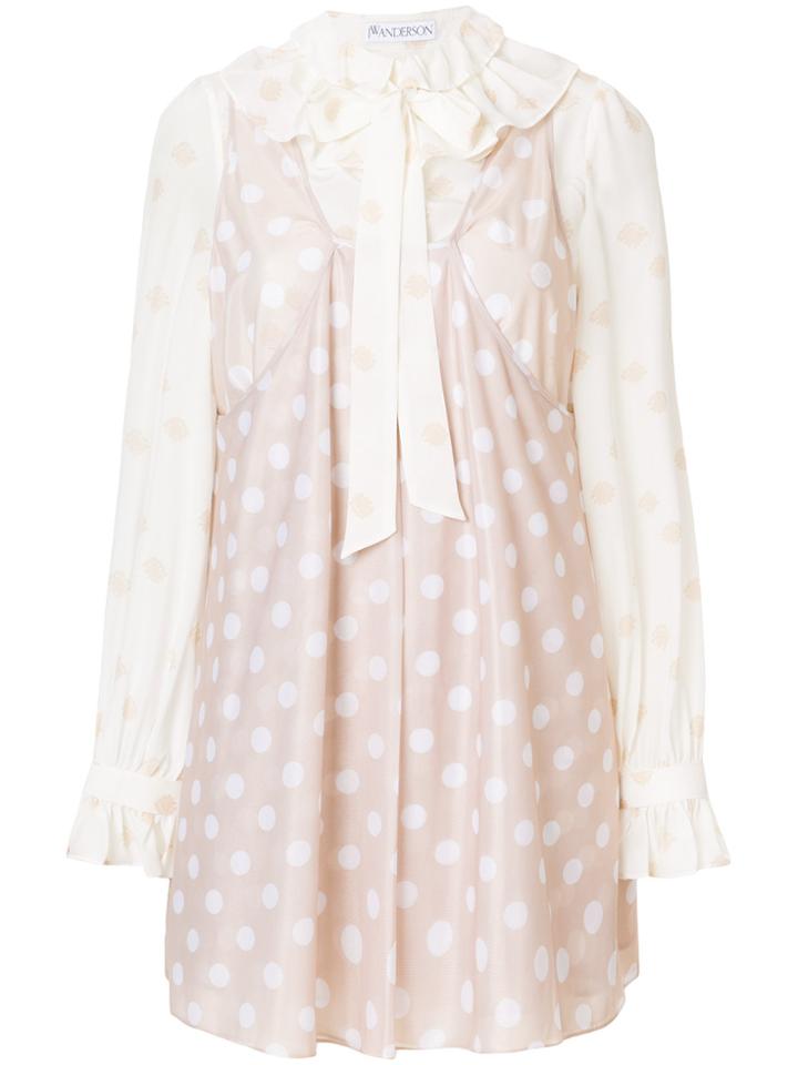 Jw Anderson Polka-dot Dress - Nude & Neutrals