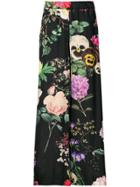 P.a.r.o.s.h. Pansy Print Trousers - Black