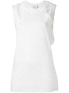3.1 Phillip Lim Ruffled Trim Tank Top, Women's, Size: Xs, White, Cotton/silk