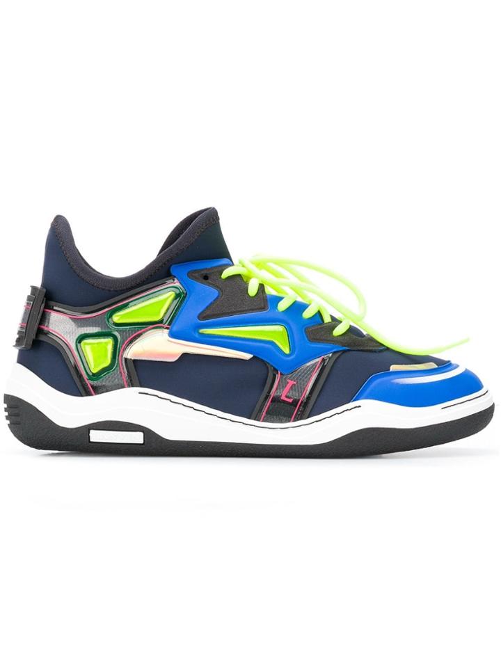 Lanvin Contrast Panel Sneakers - Blue