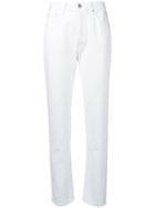 Don't Cry Cropped Slim-fit Jeans - White