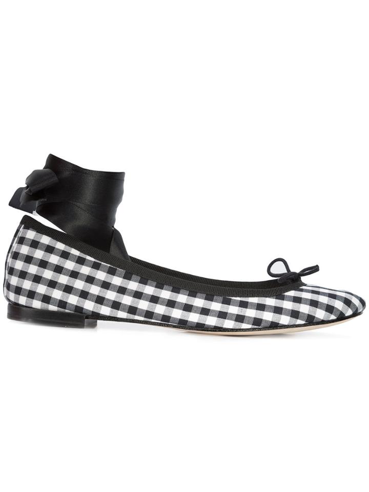 Repetto Checked Ballerinas - Black
