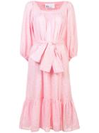 Lisa Marie Fernandez Tie Waist Tiered Dress - Pink