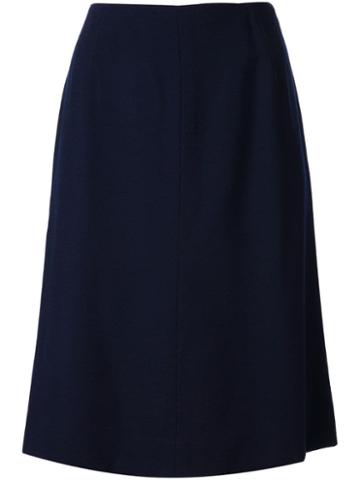 Krizia Pre-owned Straight Cut Skirt - Blue