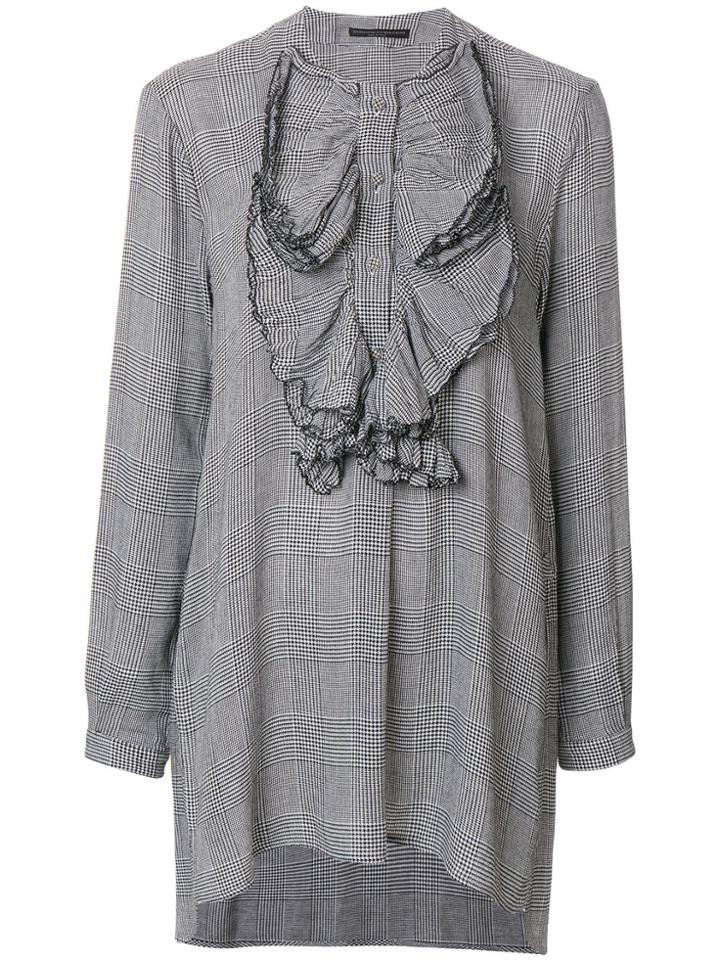 Ermanno Scervino Dogtooth Bib Blouse - Black