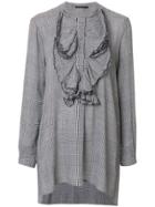 Ermanno Scervino Dogtooth Bib Blouse - Black