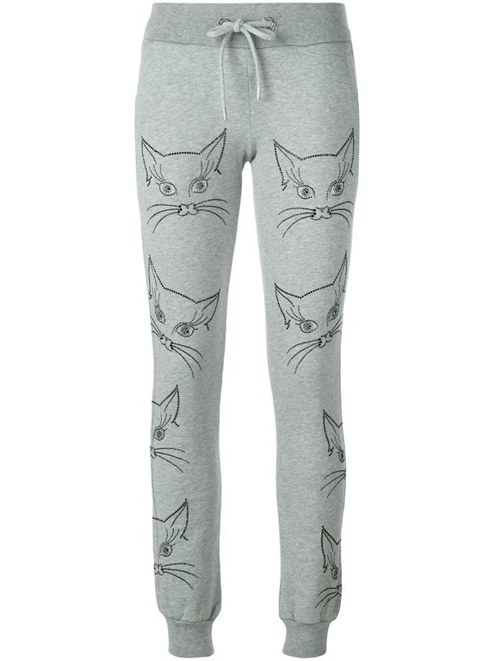 Philipp Plein 'kitty' Track Pants, Women's, Size: Small, Grey, Cotton