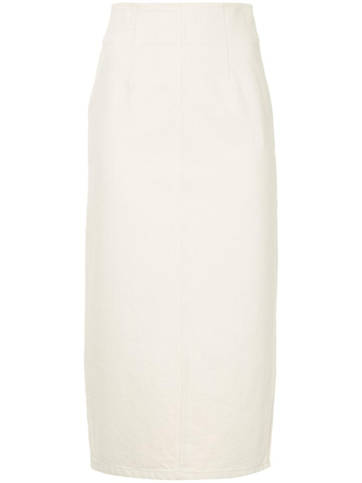 H Beauty & Youth High-waist Pencil Skirt - White