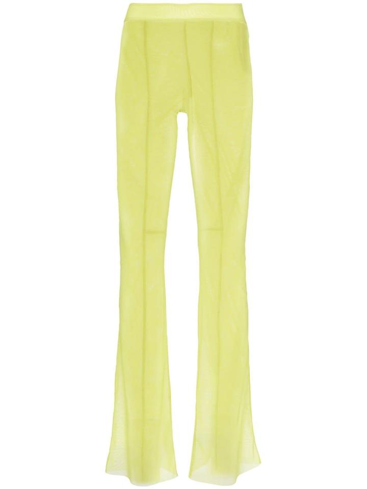 Supriya Lele Flared Mesh Trousers - Yellow