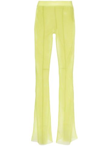 Supriya Lele Flared Mesh Trousers - Yellow
