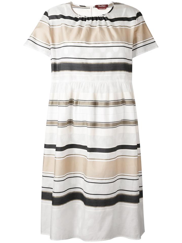 Max Mara Studio - Laude Dress - Women - Cotton/polyester/spandex/elastane/silk - S, Nude/neutrals, Cotton/polyester/spandex/elastane/silk