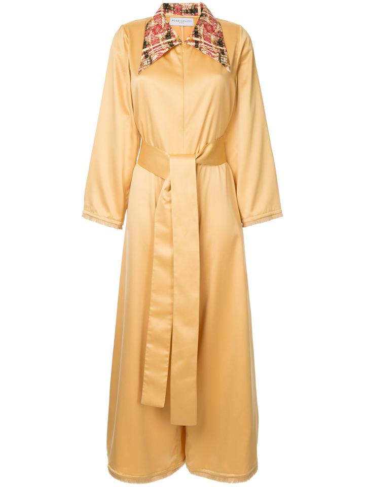 Pose Arazzi Belted Jumpsuit - Yellow & Orange