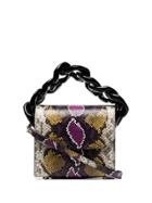 Marques'almeida Multicoloured Snake Effect Chain Leather Bag - Purple