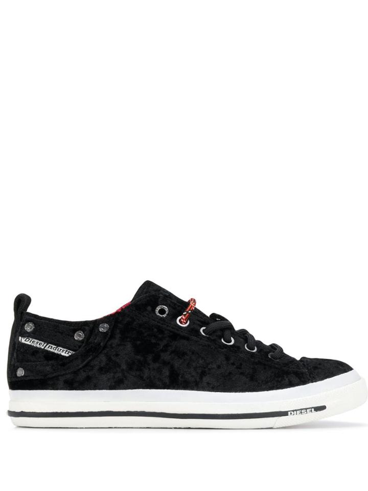 Diesel Textured Sneakers - Black