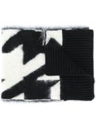 Alexander Mcqueen Intarsia Knit Scarf - Black