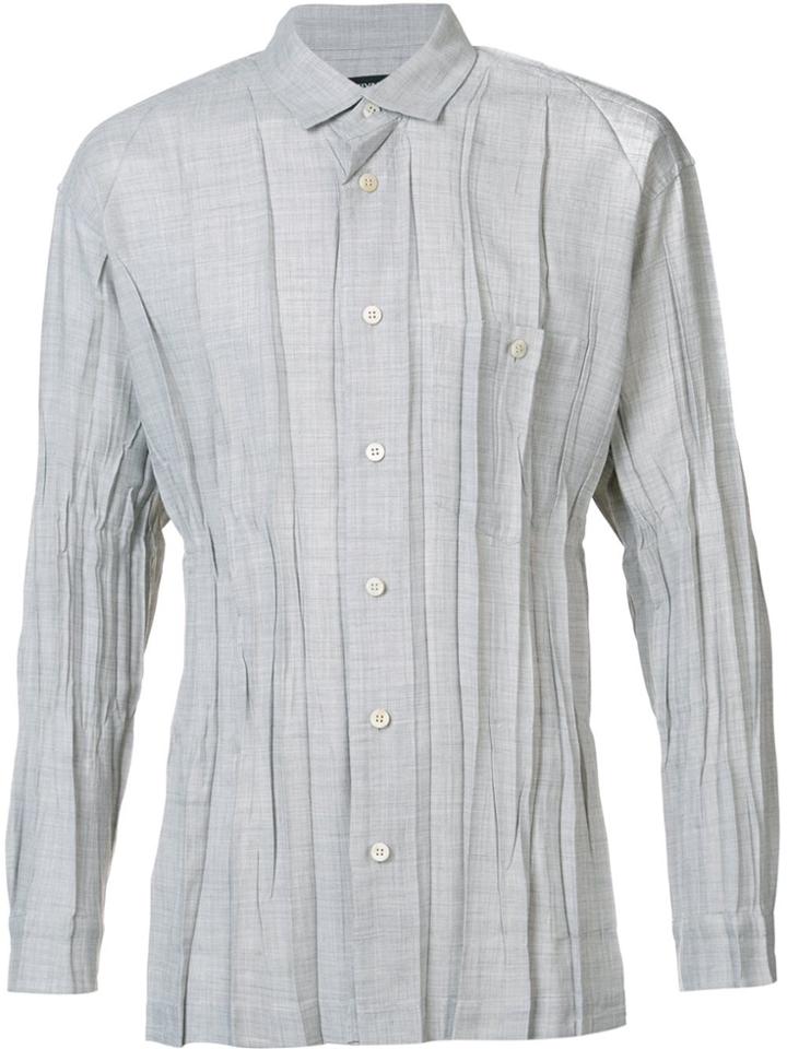 Issey Miyake Men Pleated Shirt - Grey