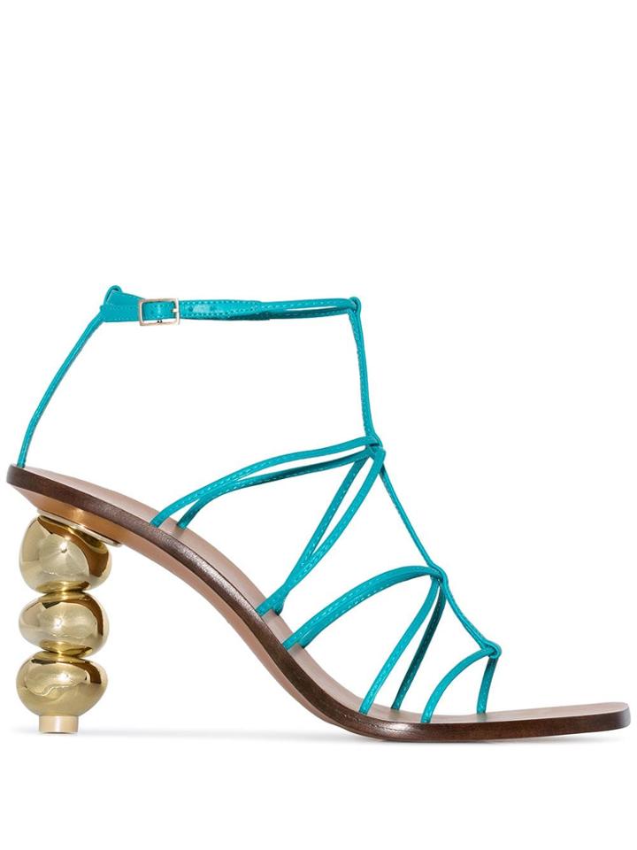 Cult Gaia Pietra 90 Strappy Sandals - Blue