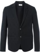 Saint Laurent Star Jacquard Blazer, Men's, Size: 48, Black, Virgin Wool/silk