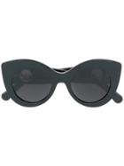 Fendi Eyewear Cutout Logo Cat-eye Sunglasses - Black