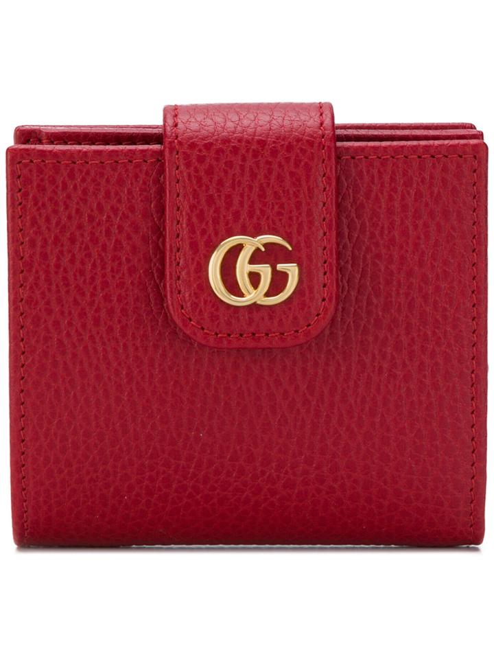 Gucci Gg Marmont Card Holder - Red