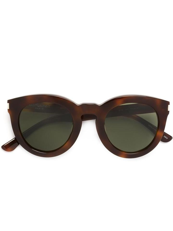 Saint Laurent Eyewear - 'sl 102 Surf' Sunglasses - Women - Acetate - One Size, Brown, Acetate