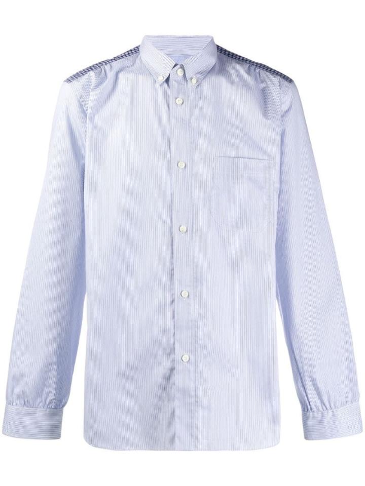 Junya Watanabe Man Gingham Print Shirt - Blue