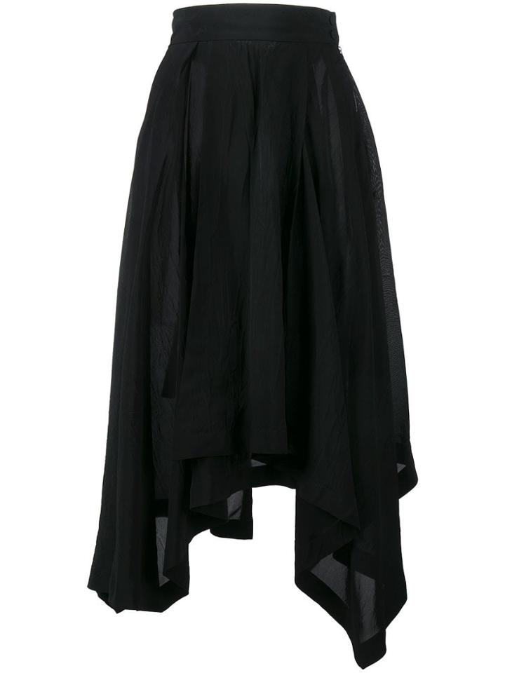 Loewe Handkerchief Hem Skirt - Black