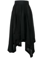 Loewe Handkerchief Hem Skirt - Black