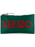 Kenzo Logo Cardholder With Coin Pocket - Green
