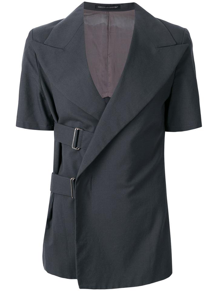 Yohji Yamamoto Vintage Pointed Lapels Belted Jacket - Grey