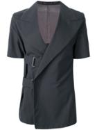 Yohji Yamamoto Vintage Pointed Lapels Belted Jacket - Grey