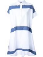 I M Isola Marras Striped Shirt Dress, Women's, Size: 42, White, Cotton