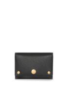 Burberry Triple Stud Leather Folding Wallet - Black