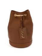 Saint Laurent Small Seau Bucket Bag, Women's, Brown, Calf Leather