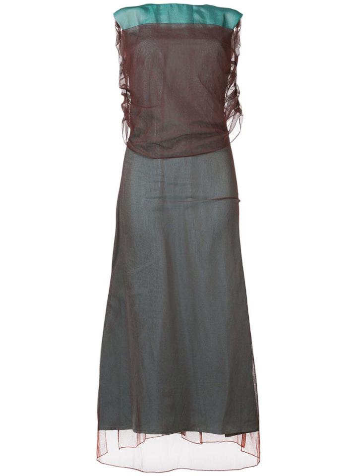 Sies Marjan Tulle Layer Flared Dress - Green