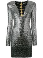 Balmain Embellished Sequined Dress - Metallic