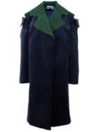 Jacquemus Cut-off Detailing Oversized Coat, Women's, Size: 38, Blue, Polysulfone/polyester/acrylic/cotton
