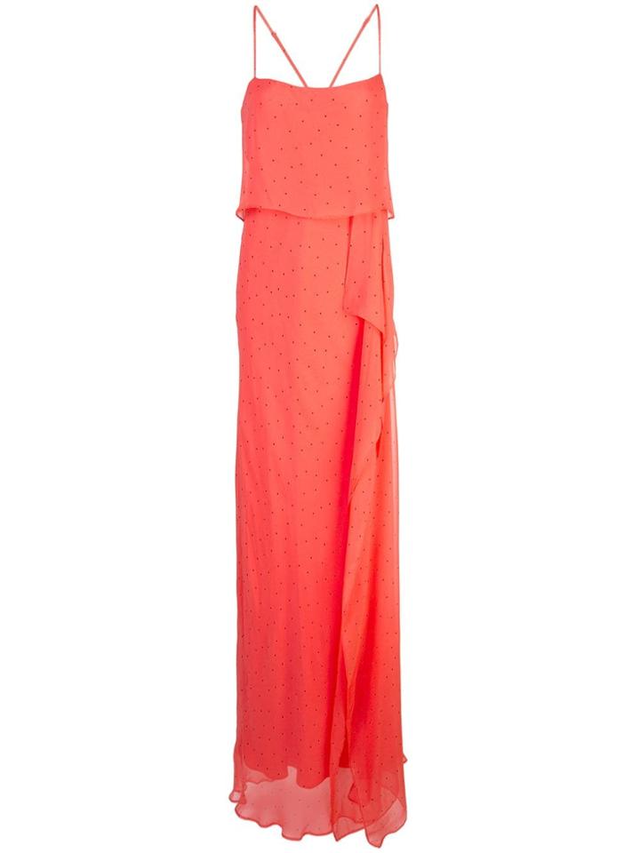 Michelle Mason Double Layer Maxi Gown - Red