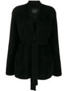 Roberto Collina Wrap Front Cardigan - Black