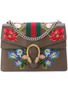 Gucci Dionysus Embroidered Shoulder Bag - Brown